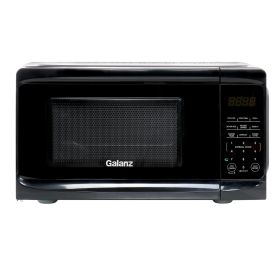 mGalanz 0.7 cu ft 700W Countertop Microwave Oven in Black with One Touch Express Cooking