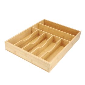 flatMegaChef Bamboo 7 Section Drawer Organizer