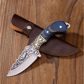 Blue Carved Fruit Knife