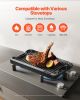 VEVOR Reversible Grill/Griddle, 14x8.5 inch Pre-Seasoned Cast Iron Griddle, Portable Rectangular Pan with Handle