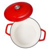 VEVOR Enameled Cast Iron Dutch Oven, 6 Quart Pot with Lid and Dual Handles, Heavy-Duty Durable Cookware Pan