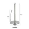 Paper Towel Holder Dispenser Standing with Weighted Base Spring Arm for Kitchen, Bathroom, Bedroom In Stainless Steel