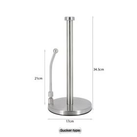 Paper Towel Holder Dispenser Standing with Weighted Base Spring Arm for Kitchen, Bathroom, Bedroom In Stainless Steel