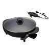 12" Round Ceramic Skillet, Black,Nonstick, 1200W, Removable Temp Control, Dishwasher Safe