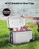 VEVOR Portable Cooler, 45 QT Wheeled Cooler with Ice Retention, Heavy-Duty Handles and Cup Holder