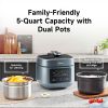 Midea 8-in-1 Electric Pressure Cooker with Dual Pots, Multi-Functional Programmable Slow Cooker, Rice Cooker, Steamer, Sauté Pan and More, 5 Quart