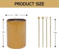 12Pack Metal Cocktail Picks + Holder Kit, Premium 304 Stainless Steel Cocktail Toothpicks,Reusable Skewers,Garnish Picks