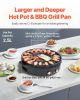 VEVOR Hot Pot with Grill, 1800W 2-in-1 Electric Smokeless Grill and Hot Pot, Korean BBQ Shabu Shabu Hotpot with Separate Dual Temperature Control