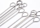 12 Inch Barbecue Skewers, Stainless Steel BBQ Skewers, Shish Kebab Kabob Skewers 12Pcs