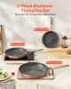 VEVOR Frying Pan Skillet, Aluminum Egg Fry Pans, 3 Piece (8, 10, 12 in), Nonsitck Ceramic Heavy-Duty Skillets with Heat-Resistant Handle