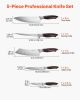 VEVOR Kitchen Knife Set, 5 Piece High Carbon Stainless Steel Sharp Knife Set, Durable and Rust-Resistant