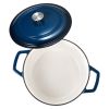 VEVOR Enameled Cast Iron Dutch Oven, 6 Quart Pot with Lid and Dual Handles, Heavy-Duty Durable Cookware Pan, Oven Induction Compatible up to 500 F