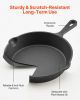 VEVOR Cast Iron Skillet, 3-Piece Frying Pan Set (6, 8, 10 in), Heavy-Duty Skillets with Heat-Resistant Handle, Pre-Seasoned Chef's Pan