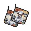 NEW Pit Bull Terrier The Chef Pair of Pot Holders Kitchen Heat Resistant Pot Holders Sets Oven Hot Pads for Cooking Baking BBQ, 7 1/2 x 7 1/2