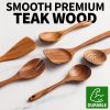 Six-piece wooden cooking spoon set – heat-resistant