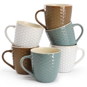 Elama Honey Bee 6-Piece 15 oz. Mug Set (Color: Assorted Colors)