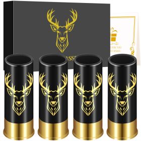 4pcs 1.5 Ounces - Reusable High-quality Plastic Bullet Cup, Suitable For Whiskey, Cocktails, And Wine, Perfect For Bars, Parties, And Gifts (Option: Deer)