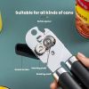 Original Heavy-duty Stainless Steel Smoothed Edge Manual Can Opener And Bottle Opener, Soft Ergonomic Handle, Large Handheld Easy-to-turn Knob