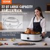 VEVOR Electric Roaster Oven, Turkey Roaster Oven with Self-Basting Lid, 1450W Roaster Oven with Defrost & Warm Function, Adjustable Temp