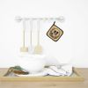 Pair of Pot Holders Kitchen Heat Resistant Pot Holders Sets Oven Hot Pads for Cooking Baking BBQ, 7 1/2 x 7 1/2