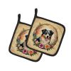 Pair of Pot Holders Kitchen Heat Resistant Pot Holders Sets Oven Hot Pads for Cooking Baking BBQ, 7 1/2 x 7 1/2