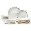 VEVOR Dinnerware Set, Round Plates and Bowls Sets, Scratch Resistant Ceramic Dinner Ware
