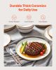 VEVOR Dinnerware Set, Round Plates and Bowls Sets, Scratch Resistant Ceramic Dinner Ware