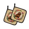 Pot Holders Kitchen Heat Resistant Pot Holders Sets Oven Hot Pads for Cooking Baking BBQ, 7 1/2 x 7 1/2