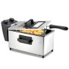 3L Deep Fryer with Basket, 1700W Electric Deep Fryer with Time & Temperature Control for Home Use, Removable Basket