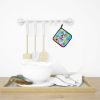 Westie Hippie Dawg Pair of Pot Holders Kitchen Heat Resistant Pot Holders Sets Oven Hot Pads for Cooking Baking BBQ, 7 1/2 x 7 1/2