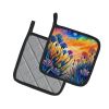Colorful Pair of Pot Holders Kitchen Heat Resistant Pot Holders Sets Oven Hot Pads for Cooking Baking BBQ