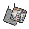The Chef Pair of Pot Holders Kitchen Heat Resistant Pot Holders Sets Oven Hot Pads for Cooking Baking BBQ, 7 1/2 x 7 1/2
