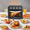 27.5QT 6-in-1 Air Fryer Toaster Oven Dropdown-Door 6-Slice Countertop Convection Oven for Air Frying, Baking, Roasting, Broiling & Grilling, 1600W